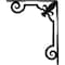 Ekena Millwork Fleur De Lis Wrought Iron Bracket, (Single center brace), Powder Coated Black 1 1/2"W x 10"D x 12"H BKTM01X10X12SFL - alternate 8